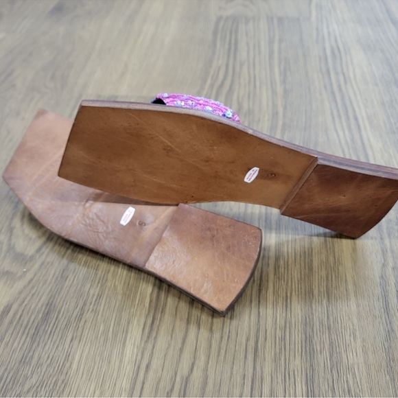 MYSTIQUE BOUTIQUE | Pink Multicolor Slip On Sandals - Picture 5 of 5